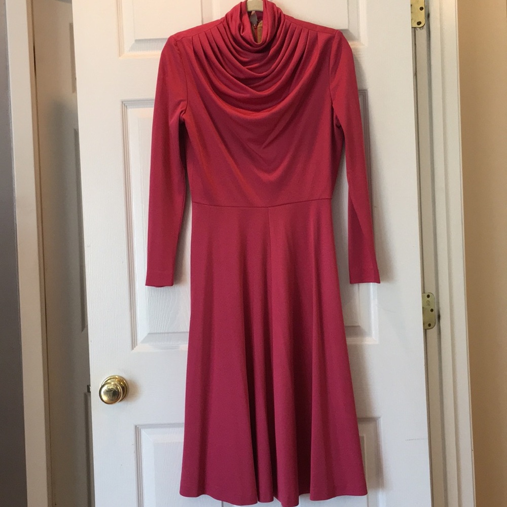 Vintage cowl neck aline dress